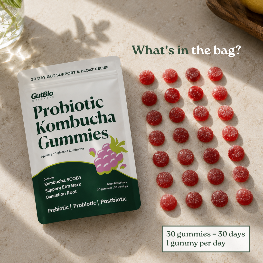 Probiotic Kombucha Wellness Gummies - Berry Bliss