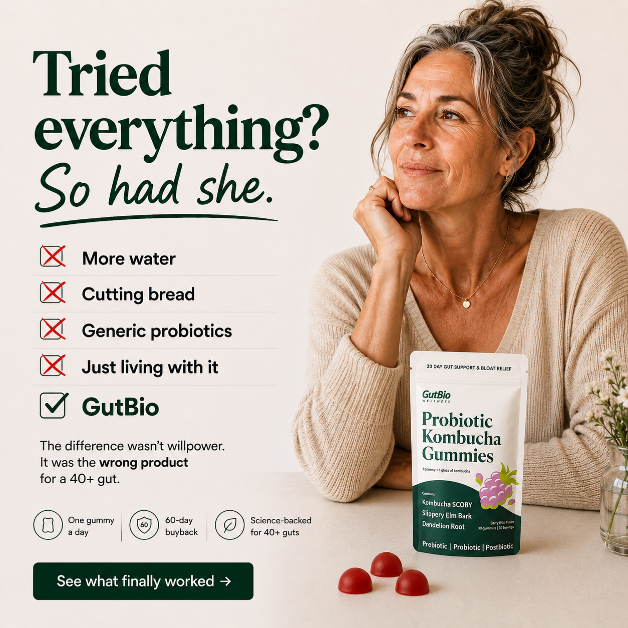 Probiotic Kombucha Wellness Gummies - Berry Bliss