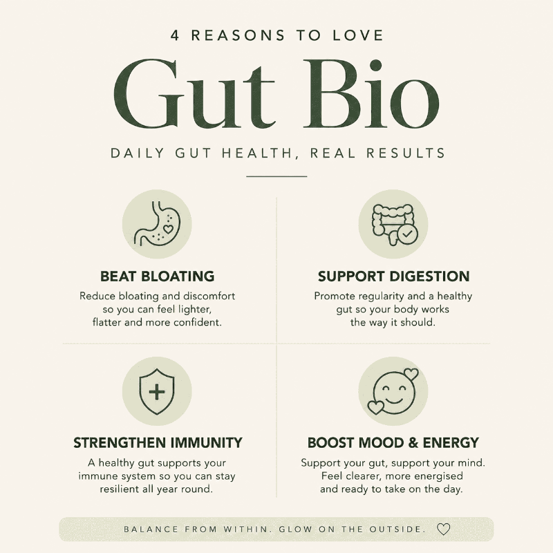 GutBio probiotic kombucha gummies for everyday gut health