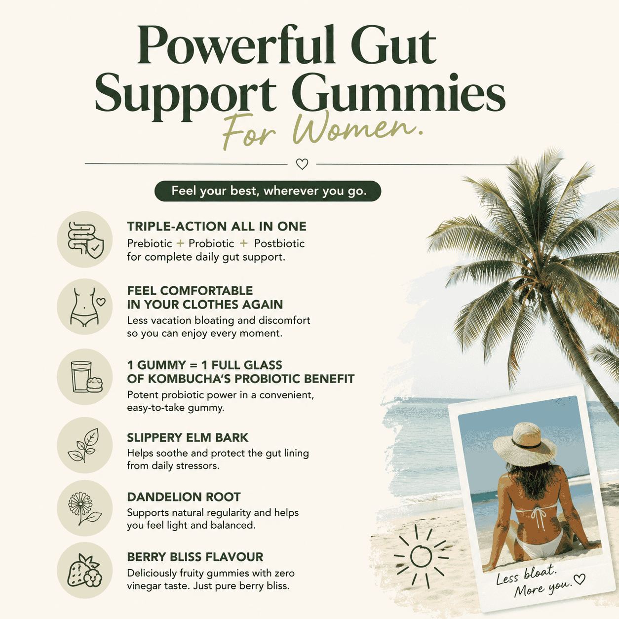 Probiotic Kombucha Wellness Gummies - Berry Bliss
